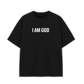 I Am God Oversized T-Shirt – Black