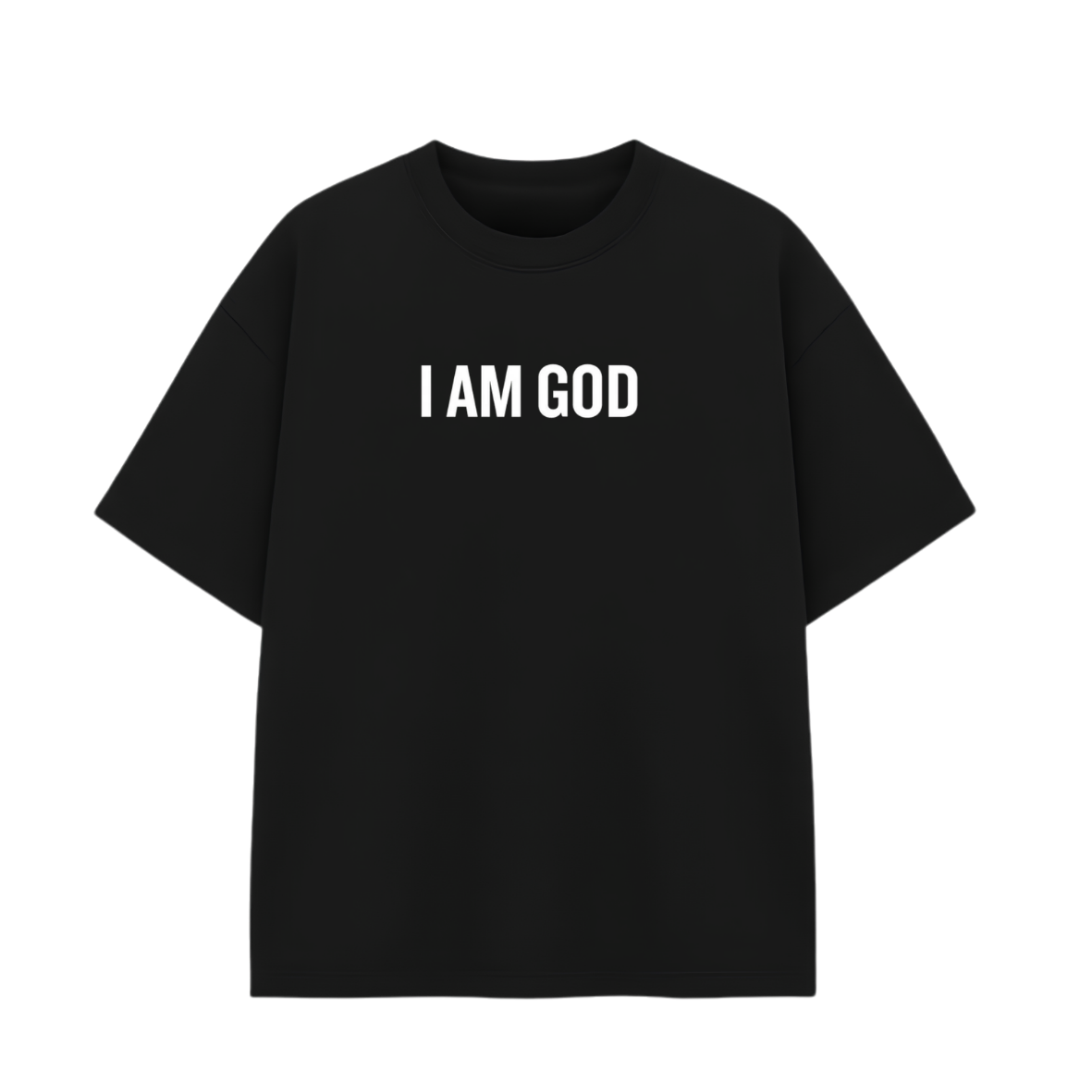 I Am God Oversized T-Shirt – Black
