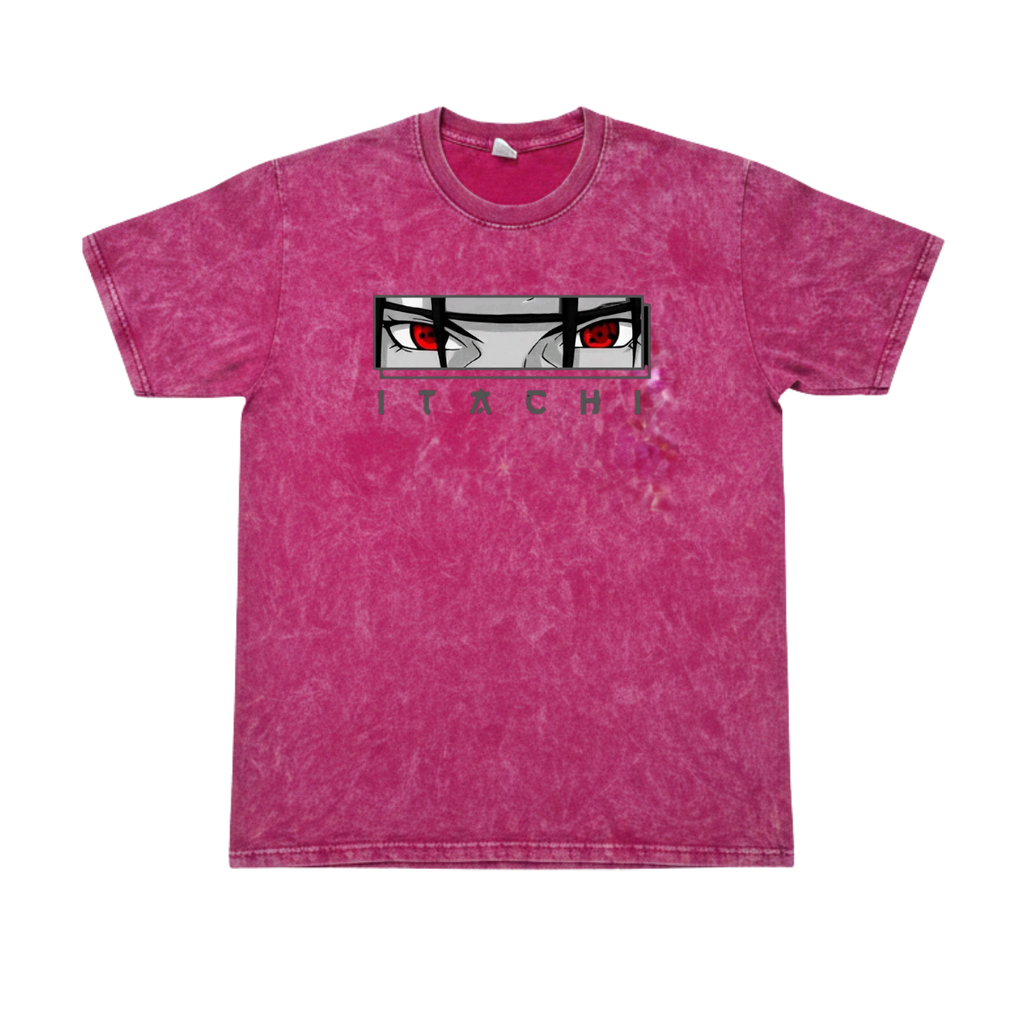 Itachi Uchiha Acid Wash Oversized T-Shirt – Pink