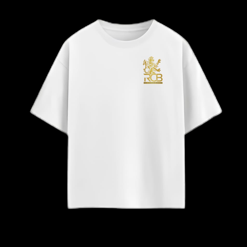 RCB Logo Printed Oversized Unisex T-shirt