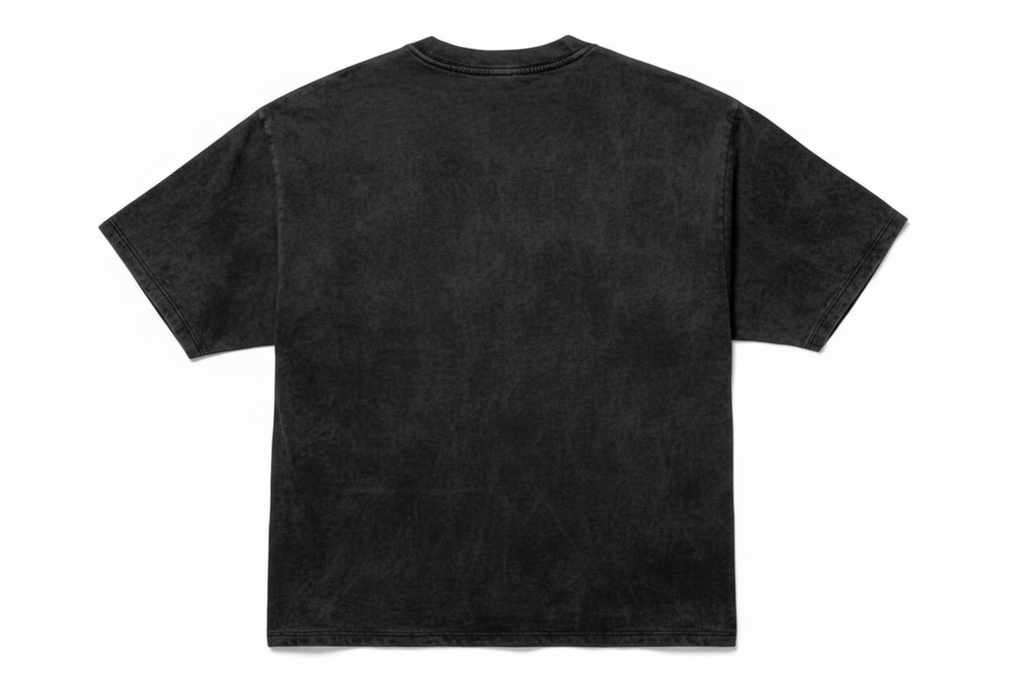 French Terry Acid Wash Oversized T-Shirt
