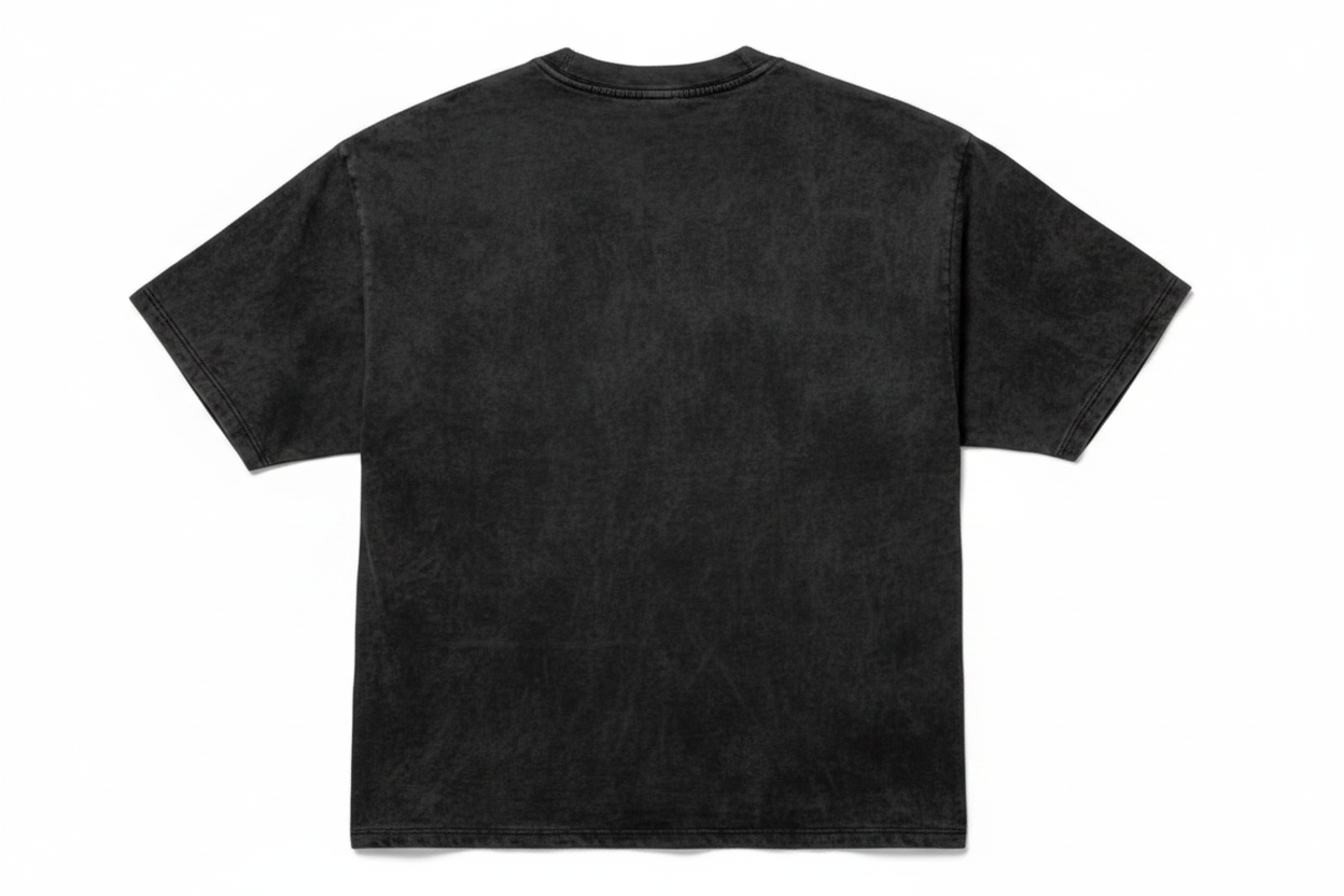 French Terry Acid Wash Oversized T-Shirt