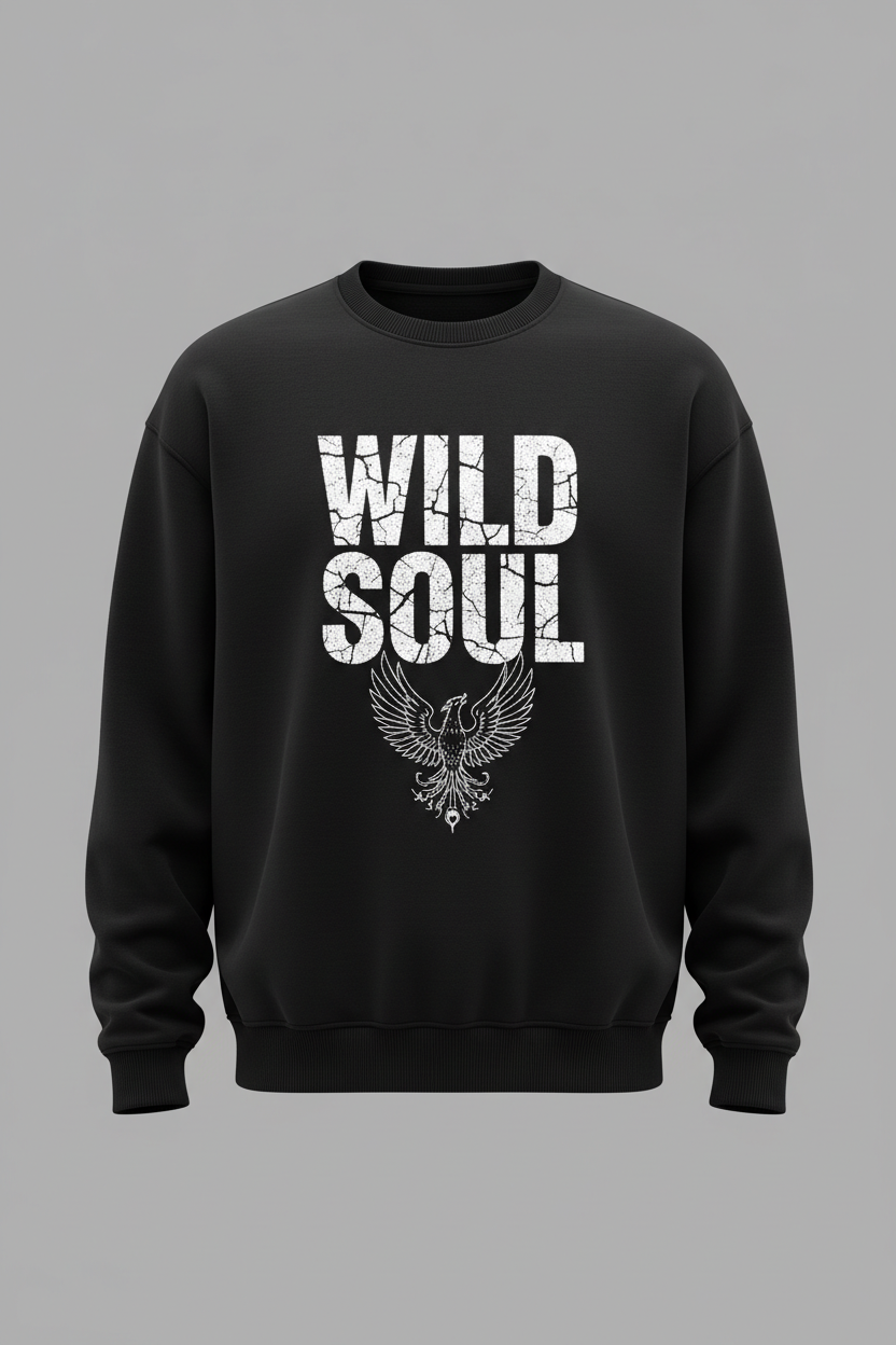Black Sweatshirt - Wild Soul