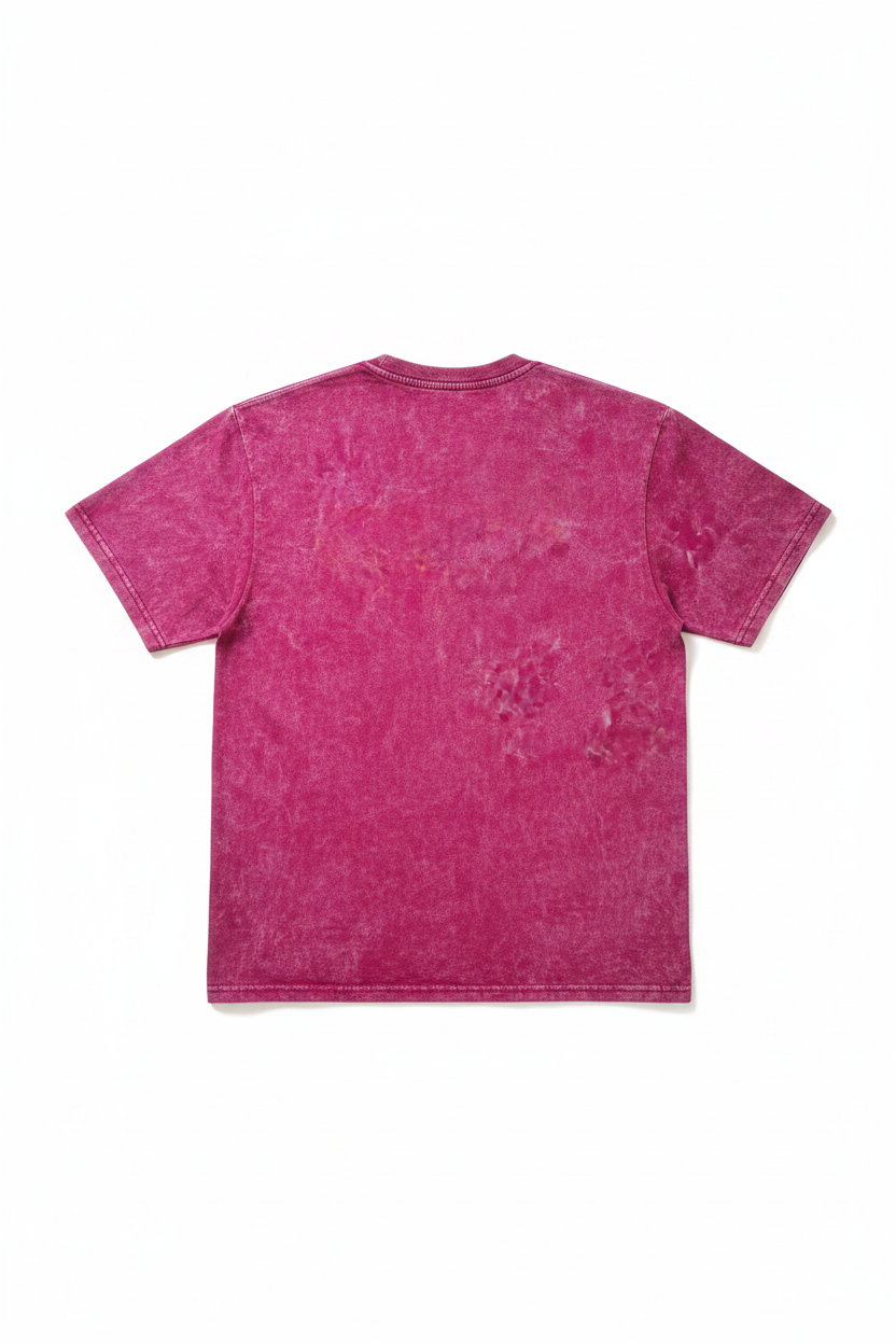Maroon Acid Wash T-Shirt