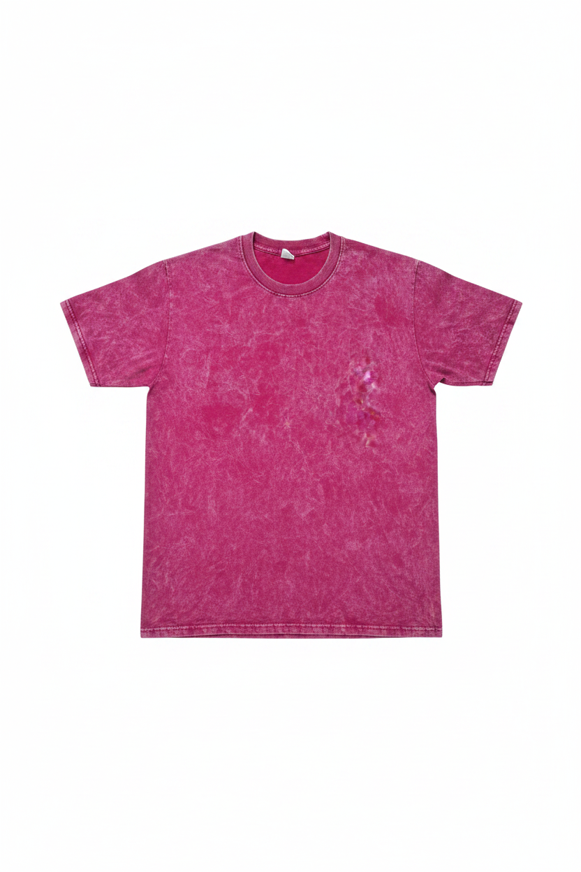 Maroon Acid Wash T-Shirt
