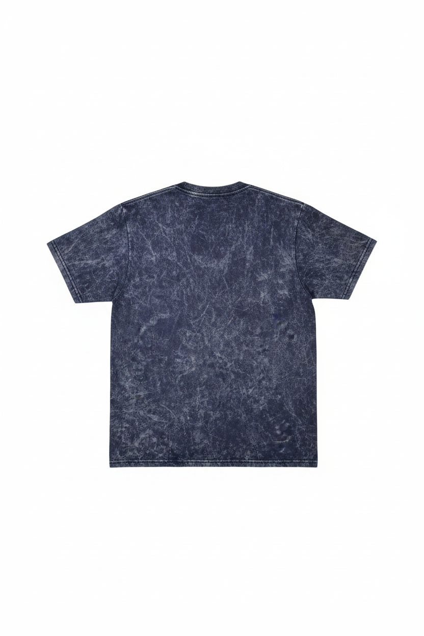 Navy Blue Acid Wash T-Shirt