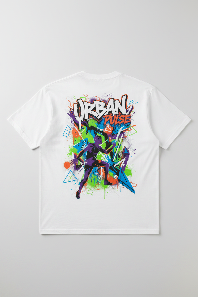 Urban Pulse Design on Oversized T-shirt