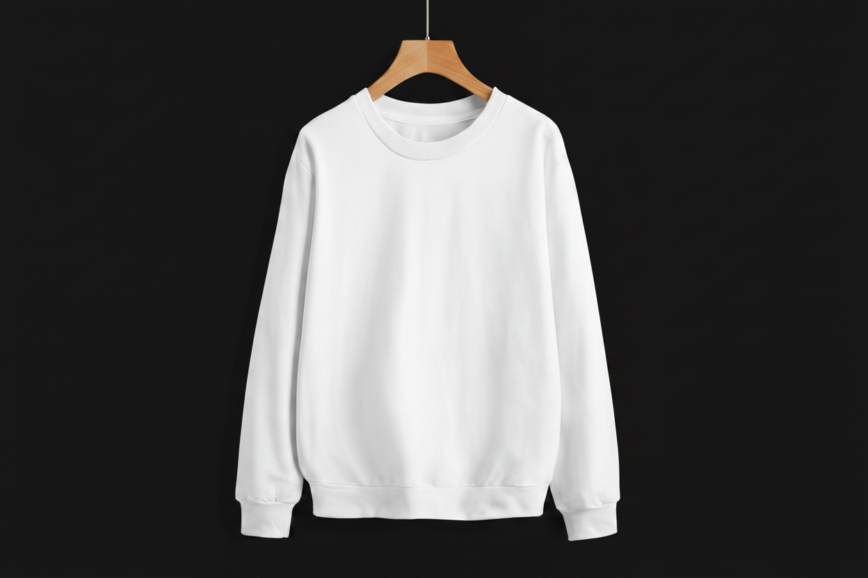 White Sweatshirt - Reduced Length
