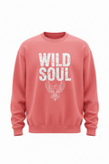 Sweatshirt — RED | "Wild Soul" Typography + Phoenix