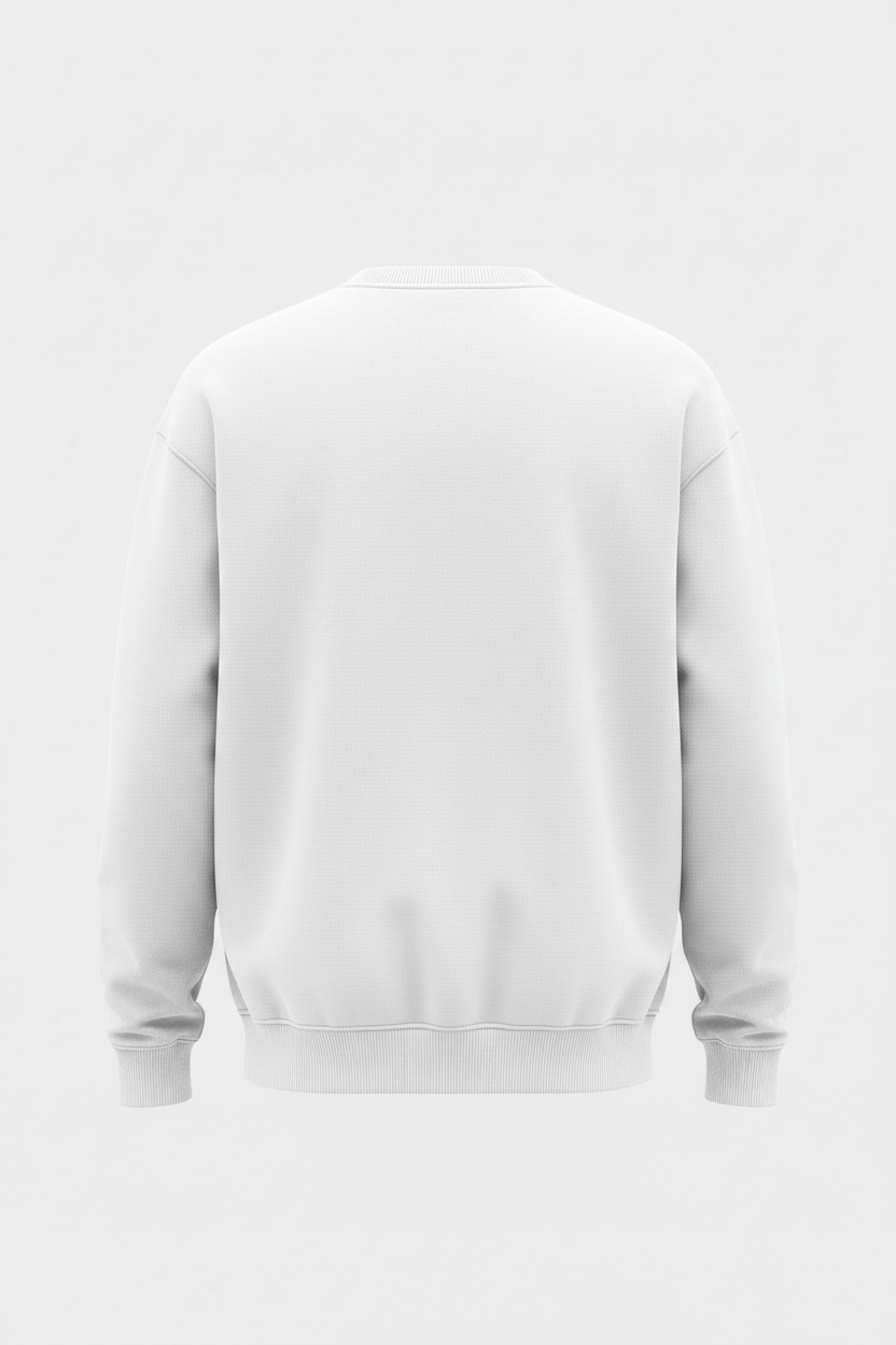 Sweatshirt — White | "Wild Soul" Typography + Phoenix